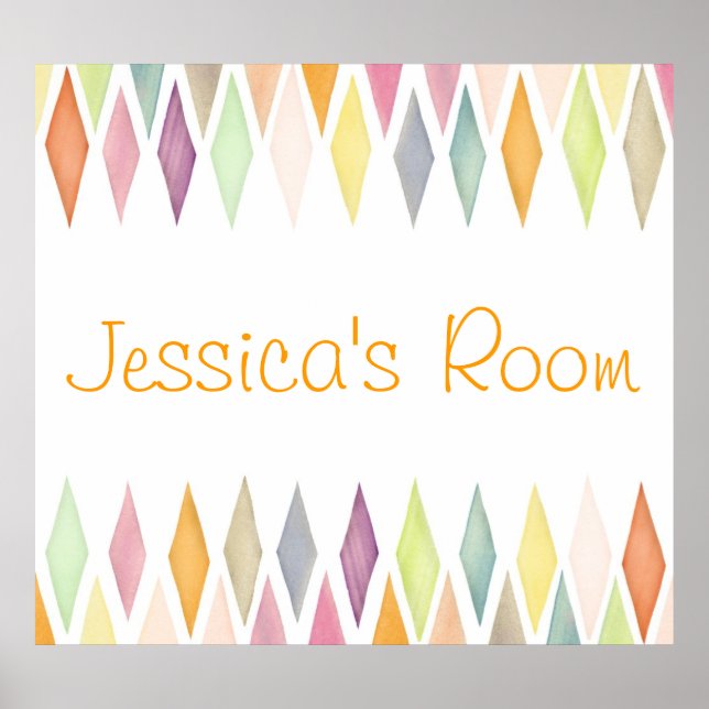 Designad vattenfärgsbakgrund poster (Framsidan)