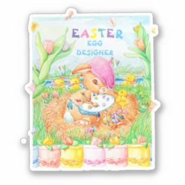 designade ägg från påsk färg. klistermärken