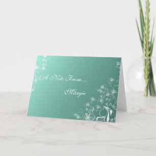 Designade anteckningskort för Digital Blommigt Swi