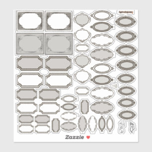 Designade etiketter dekalark