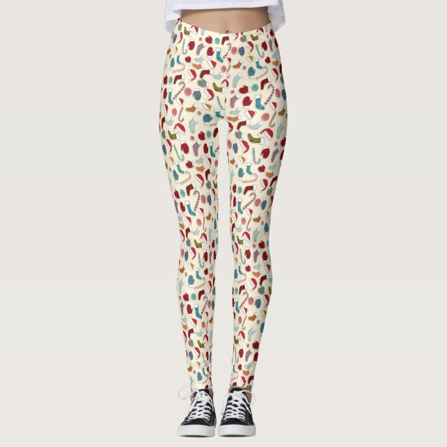 Designade julbalar leggings (Framsida)