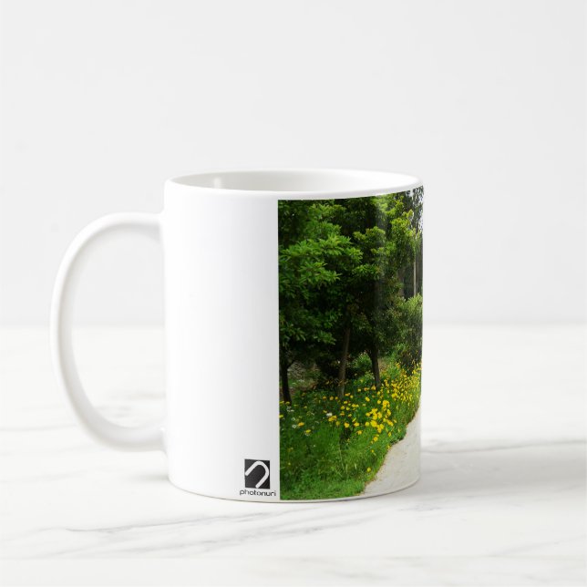 Designade med ett fotografi av Sydkorea, tryckt Kaffemugg (Vänster)