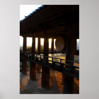 Designade med ett fotografi av Sydkorea, tryckt Poster