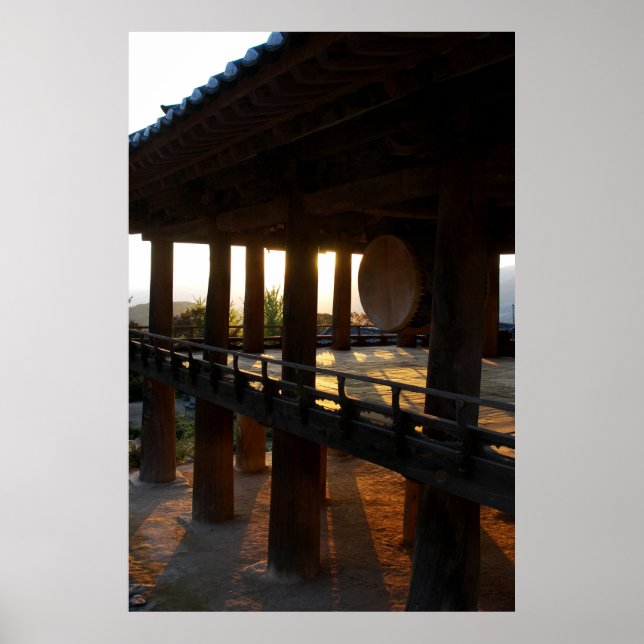 Designade med ett fotografi av Sydkorea, tryckt Poster (Framsidan)