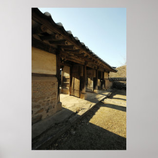 Designade med ett fotografi av Sydkorea, tryckt Poster