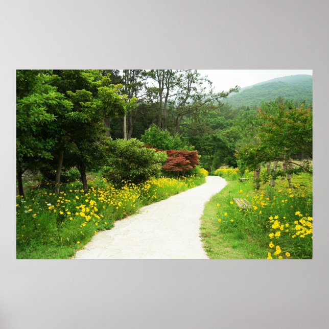 Designade med ett fotografi av Sydkorea, tryckt Poster (Framsidan)