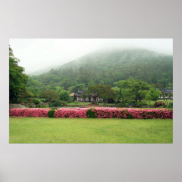 Designade med ett fotografi av Sydkorea, tryckt Poster