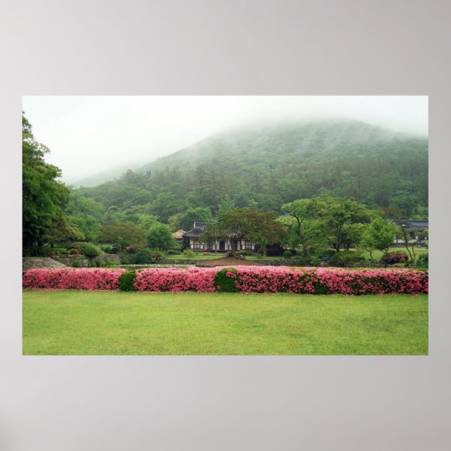 Designade med ett fotografi av Sydkorea, tryckt Poster (Framsidan)