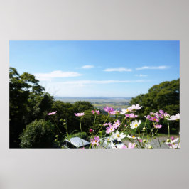 Designade med ett fotografi av Sydkorea, tryckt Poster