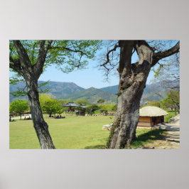 Designade med ett fotografi av Sydkorea, tryckt Poster