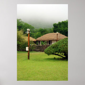 Designade med ett fotografi av Sydkorea, tryckt Poster