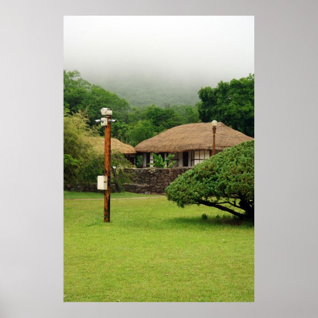 Designade med ett fotografi av Sydkorea, tryckt Poster (Framsidan)