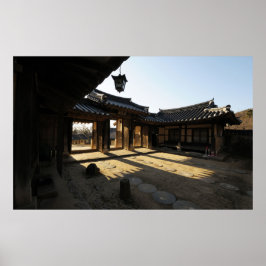 Designade med ett fotografi av Sydkorea, tryckt Poster