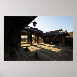 Designade med ett fotografi av Sydkorea, tryckt Poster