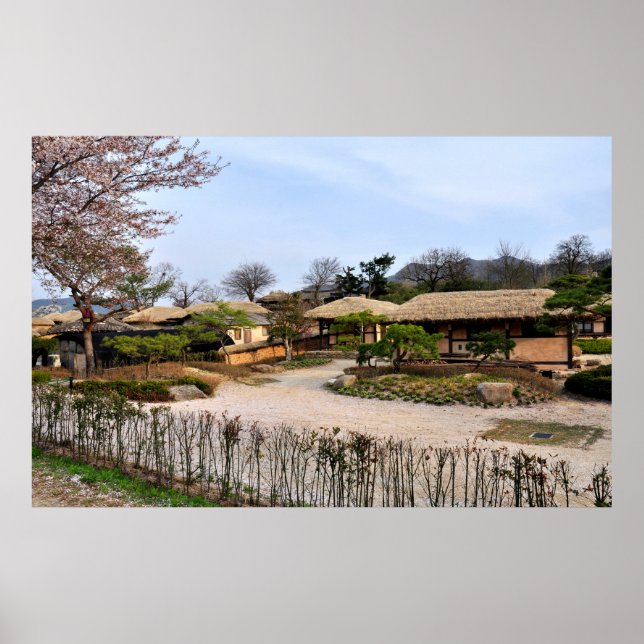 Designade med ett fotografi av Sydkorea, tryckt Poster (Framsidan)