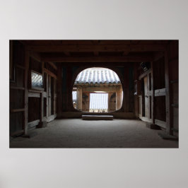 Designade med ett fotografi av Sydkorea, tryckt Poster