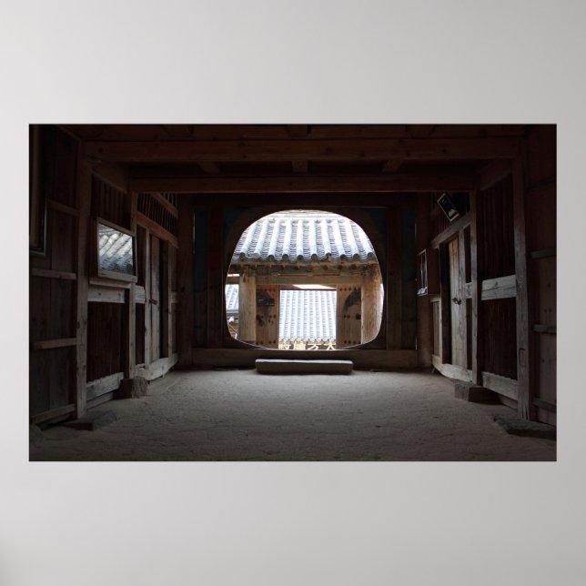 Designade med ett fotografi av Sydkorea, tryckt Poster (Framsidan)