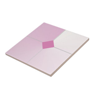Designade plattan för rosa och vit kakelplatta