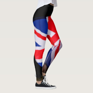 Designade stiftelser i Union Jack stil Leggings