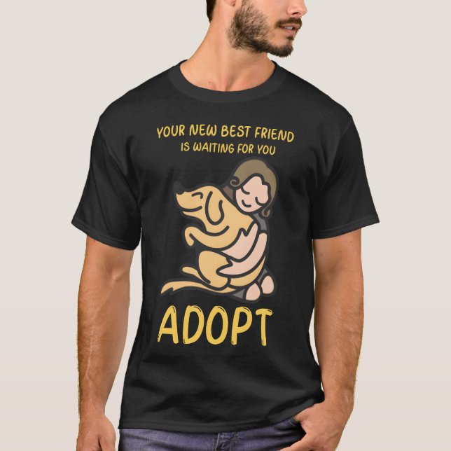 DESIGNADOpt Din nya vän T Shirt (Framsida)