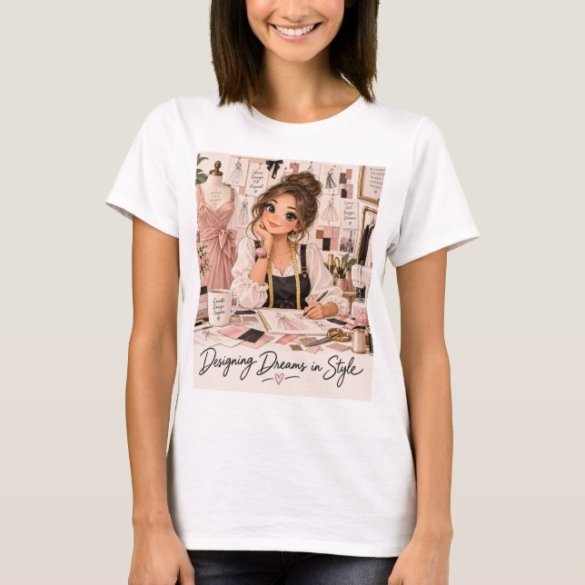 Designar Drömmar med Stil Mode Design T-Shirt (Framsida)