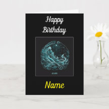 Designat födelsedagskort för Aquarius Astrology St