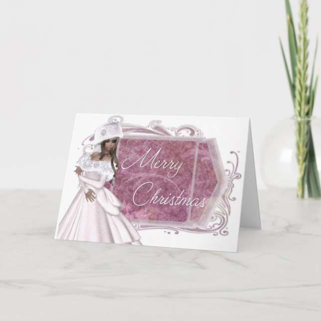 Designat Helgdag-kort för god jul Winter Dam Helgkort (Framsida)