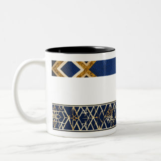 Designat kaffe, gyllene, mugg