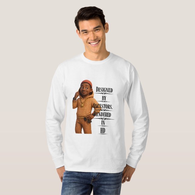 Designed By Ancestors,Pixarstyle 3D T Shirt (Hel framsida)