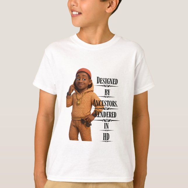 Designed By Ancestors,Pixarstyle 3D T Shirt (Framsida)