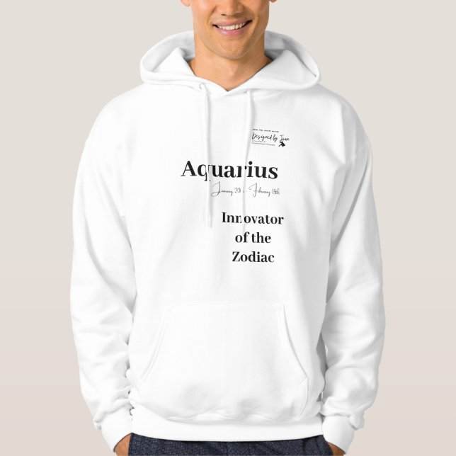 Designed by Joan Aquarius Zodiac Hoodie (Framsida)