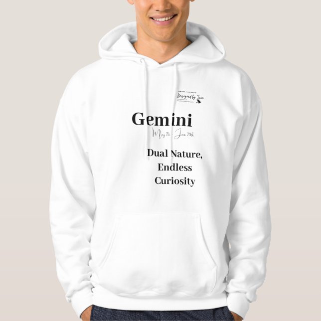 Designed by Joan Gemini Zodiac Hoodie (Framsida)