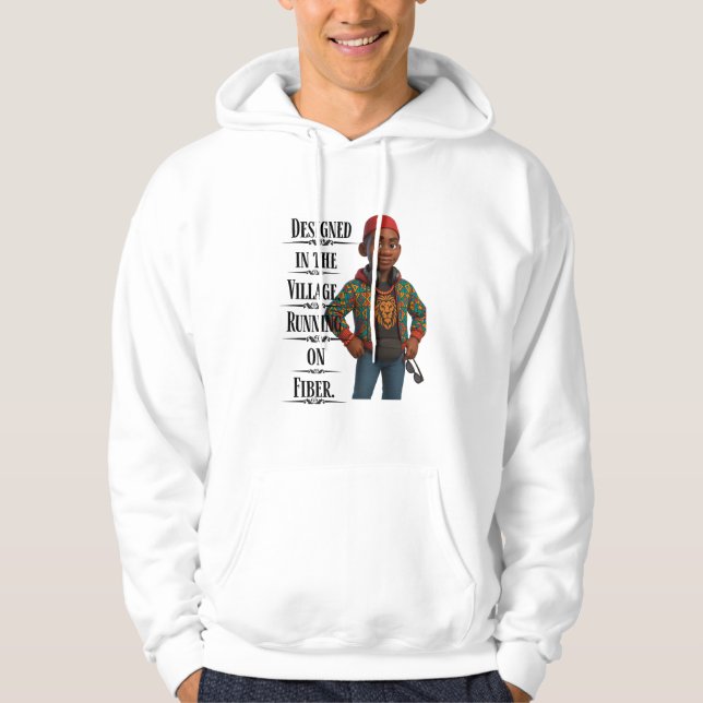 Designed In The Village,Pixarstyle 3D Hoodie (Framsida)
