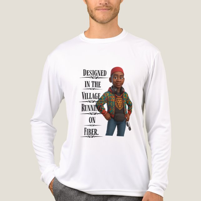 Designed In The Village,Pixarstyle 3D T Shirt (Framsida)