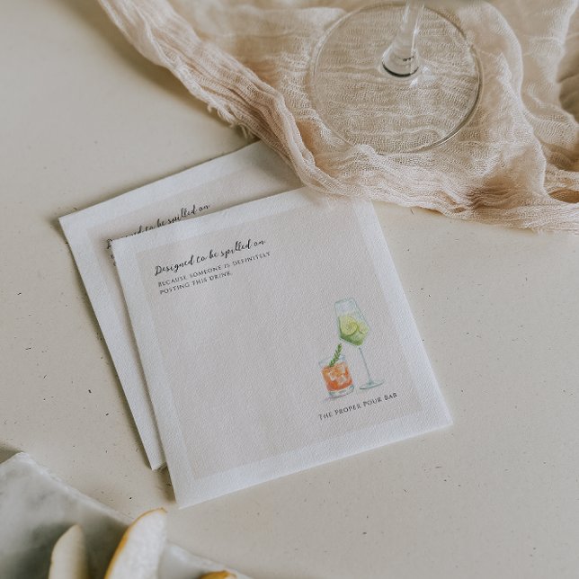 Designed to Be Spilled On | Custom Bar & Events Pappersservett (Skapare uppladdad)