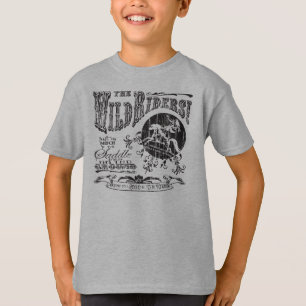 Designen för svart för vildryttareUngdom T Shirt