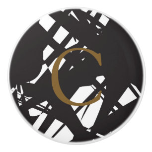 Designer Abstrakt Svart & Vitt Modern Glamour Knopp