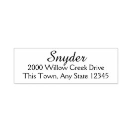 Designer Anpassningsbar Text Adress Självfärgande Stämpel