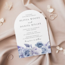 Designer Arch Dusty Blue Blommigt Bröllop