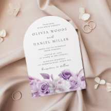 Designer Arch Lila Lavender Blommigt Bröllop