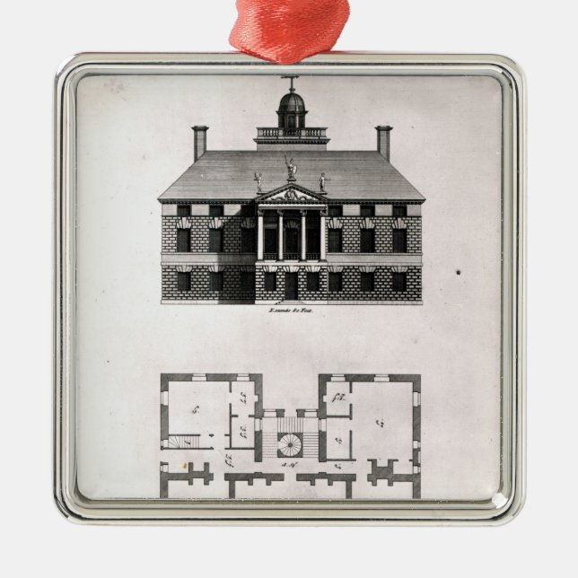 Designer av Inigo Jones, 1727 Julgransprydnad Metall (Framsidan)
