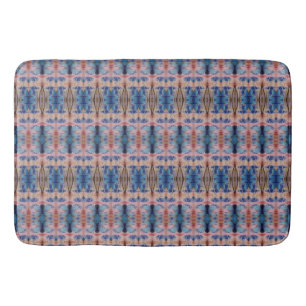 Designer Bath Mat in Blue and Ro Badrumsmatta
