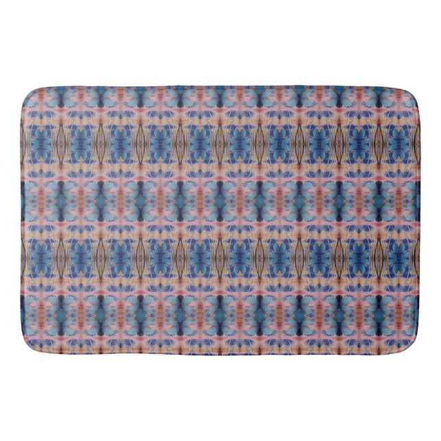 Designer Bath Mat in Blue and Ro Badrumsmatta (Framsidan)
