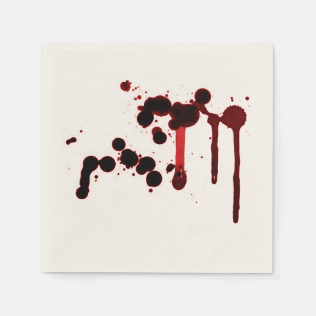 Designer Blood Splatter Pappersservett (Framsidan)