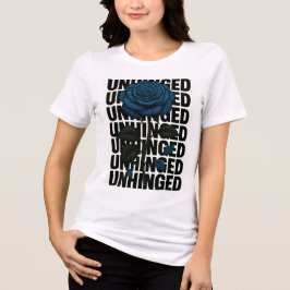 designer blue rose woman t shirt