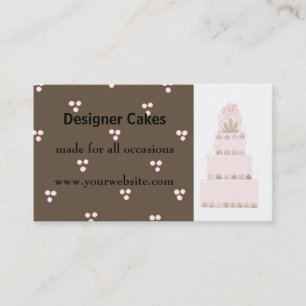 Designer Cake Rosa and Chocolate Visitkort