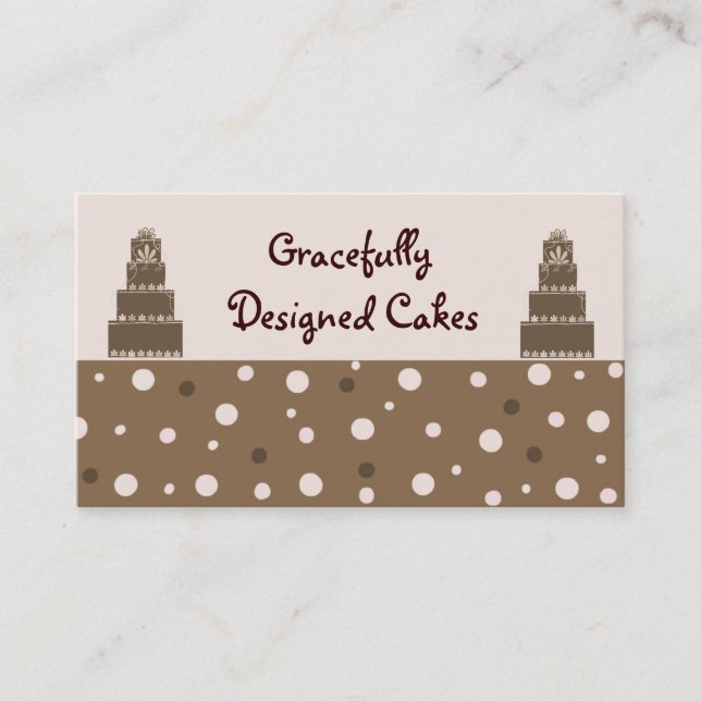 Designer Cakes and Little Dots Visitkort (Framsida)