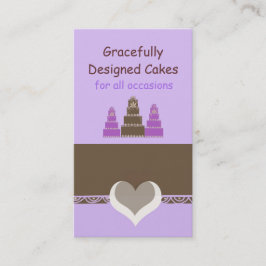 Designer Cakes/Baking - Lila Visitkort