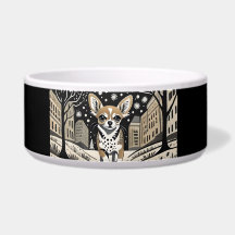 Designer Chihuahua i City Dinner Bowl
