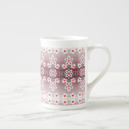 Designer China coffee Mugg med Pinks Benporslin Mugg